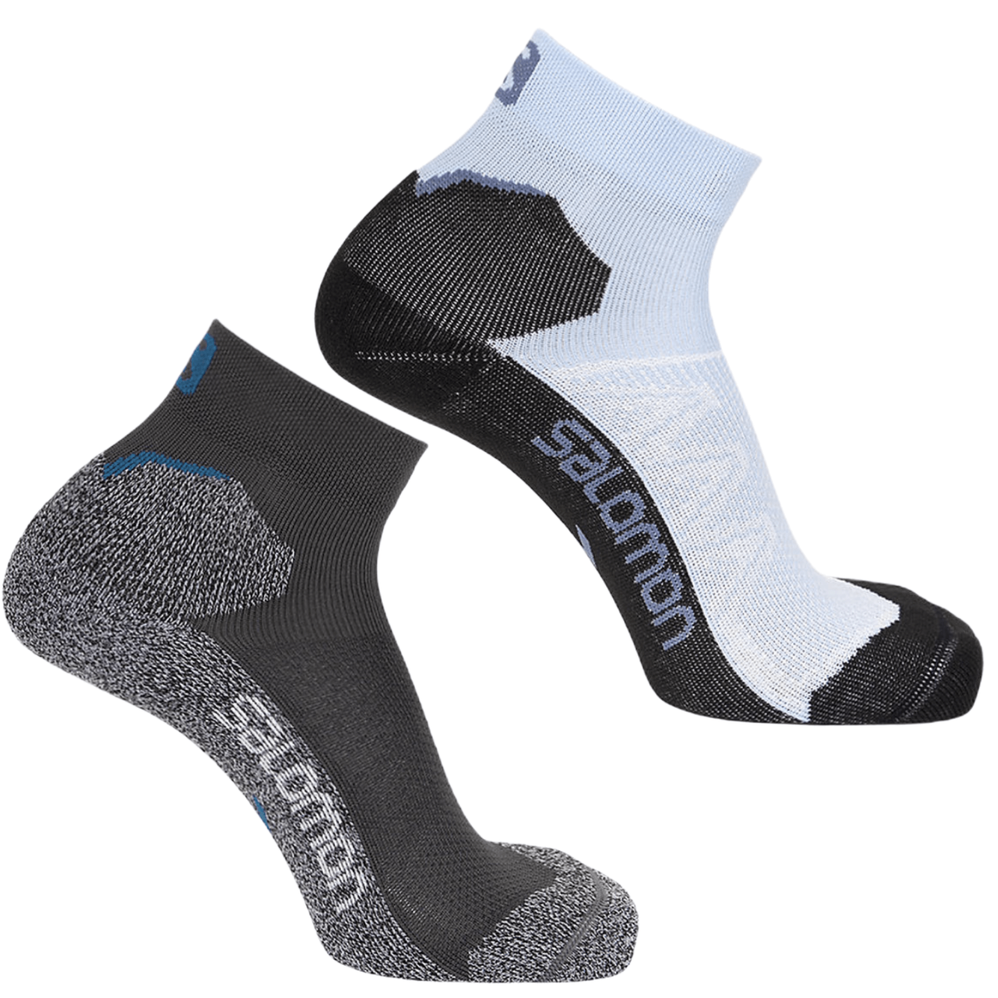 Funktionssocke  Salomon Speedcross  Sneaker im 2-Pack Weiß-Grau und Grau-Schwarz