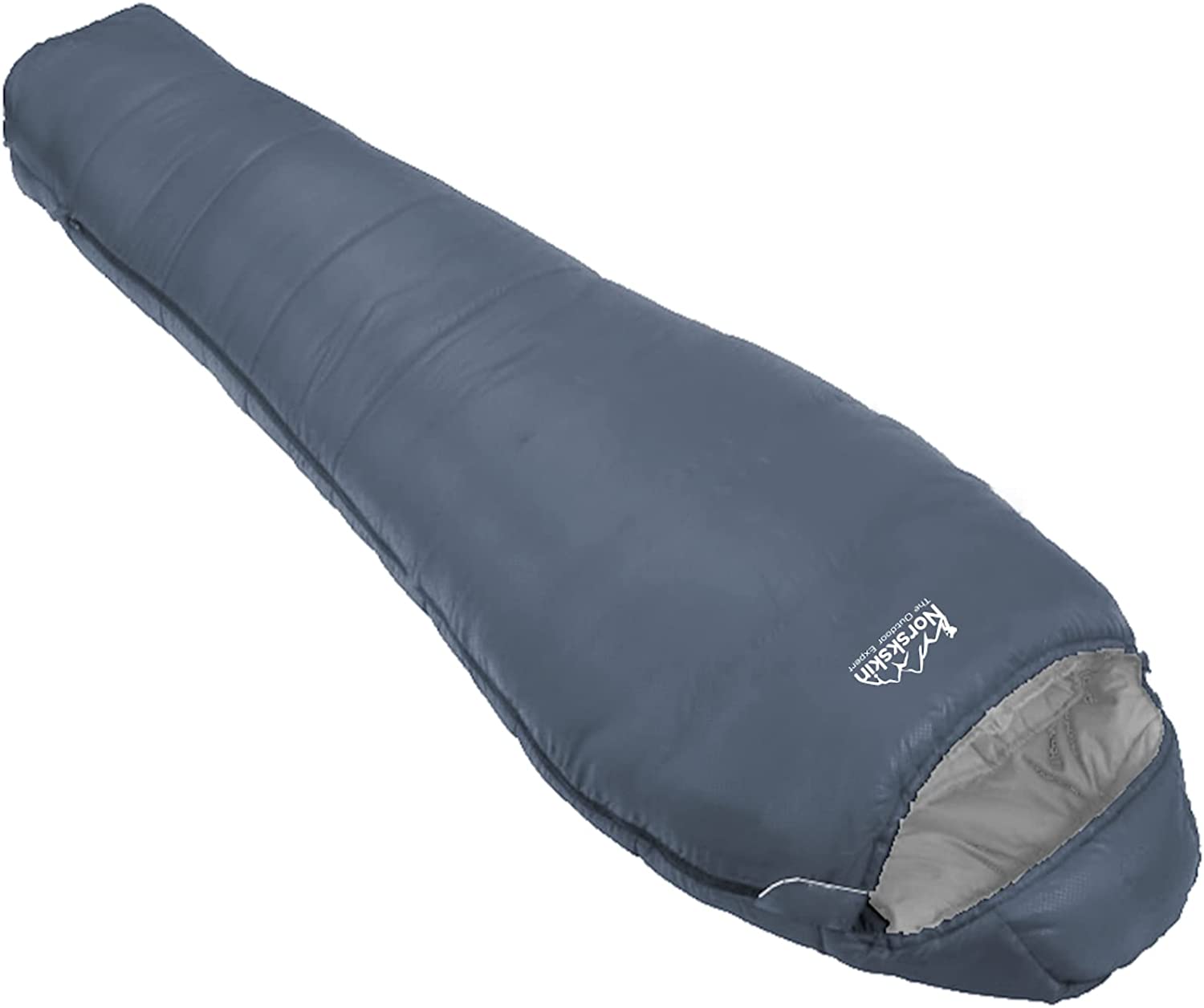 2x Schlafsack Mumienschlafsack Camping Outdoor 250g 210x70 cm anthrazit blau 